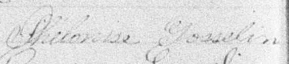 Signature de Phelonise Gosselin: 19 septembre 1898 Signature de Phelonise Gosselin: 19 septembre 1898