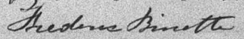 Signature de Frédéric Binette: 14 septembre 1896