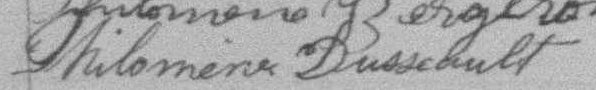 Signature de Philomène Dusseault: 24 octobre 1887