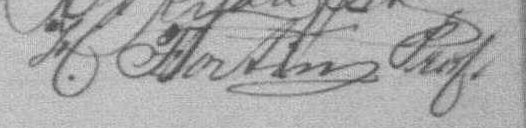Signature de F. Fortin Prof.: 15 novembre 1887