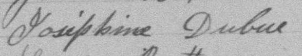 Signature de Joséphine Dubuc: 6 mai 1890