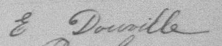 Signature de E Douville: 15 juin 1891