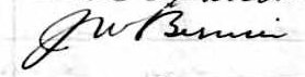 Signature de J W Bernier: 17 février 1933