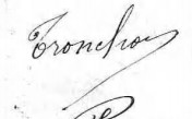 Signature de Tronchon: 25 septembre 1889