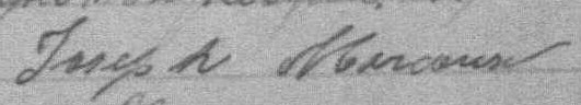Signature de Joseph Marcoux: 27 juin 1892 Signature de Joseph Marcoux: 27 juin 1892