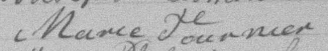 Signature de Marie Fournier: premier août 1892