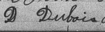 Signature de D Dubois: 25 juin 1894