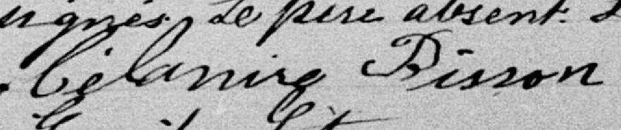 Signature de Celanire Bisson: 10 novembre 1890 Signature de Celanire Bisson: 10 novembre 1890