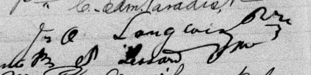 Signature de Jos O Langlois Ptre: 17 octobre 1889