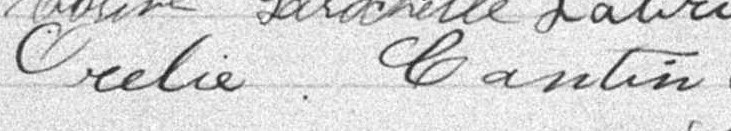 Signature d'Orelie Cantin: 10 juillet 1893