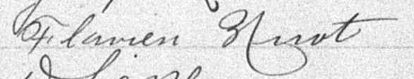 Signature de Flavien Huot: 16 août 1893 Signature de Flavien Huot: 16 août 1893