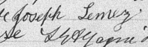 Signature de Joseph Lemez: 28 novembre 1893