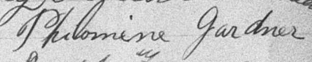Signature de Philomène Gardner: 28 janvier 1894