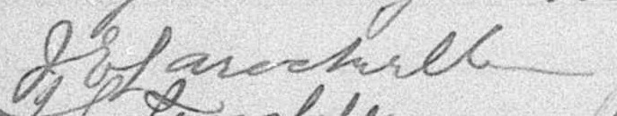 Signature de J E Larochelle: 14 octobre 1895