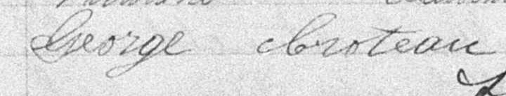 Signature de George Croteau: 21 juin 1897
