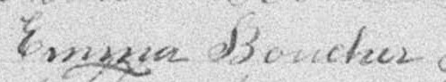 Signature d'Emma Boucher: 17 février 1896