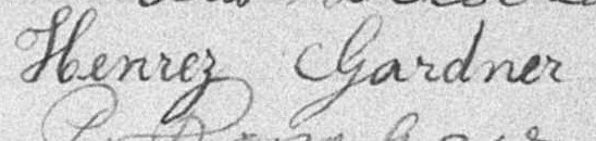 Signature d'Henrey Gardner: 20 juillet 1896
