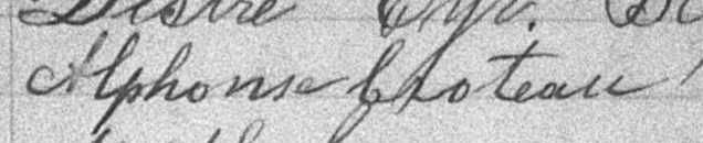 Signature d'Alphonse Croteau: 15 février 1897