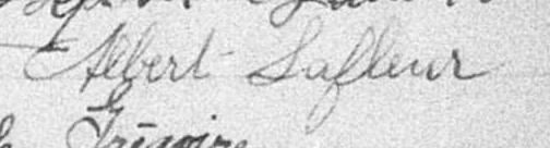 Signature d'Albert Lafleur: 20 juin 1898