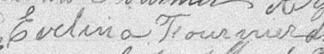 Signature d'Evelina Fournier: 26 avril 1898