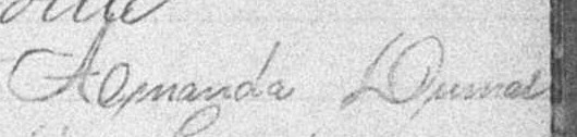 Signature d'Amanda Dumel: 26 avril 1898