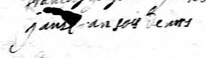 Signature de Jean François Demers: 8 novembre 1802 Signature de Jean François Demers: 8 novembre 1802