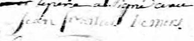 Signature de Jean François Demers: 25 mars 1804 Signature de Jean François Demers: 25 mars 1804