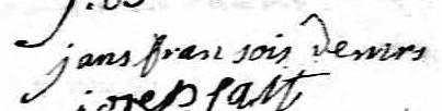 Signature de Jans Fransois Demrs: 4 juillet 1809 Signature de Jans Fransois Demrs: 4 juillet 1809