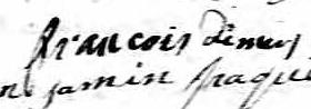 Signature de François Demers: 21 septembre 1819 Signature de François Demers: 21 septembre 1819