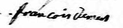 Signature de François Demers: 9 octobre 1821 Signature de François Demers: 9 octobre 1821
