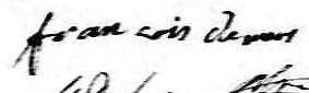 Signature de Francois Demers: 17 février 1824 Signature de Francois Demers: 17 février 1824