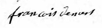 Signature de François Demers: 22 mai 1827 Signature de François Demers: 22 mai 1827