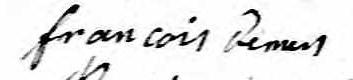 Signature de Francois Demers: 13 janvier 1829 Signature de Francois Demers: 13 janvier 1829