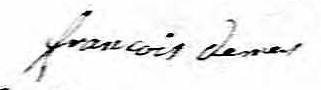 Signature de Francois Demers: 14 juillet 1830 Signature de Francois Demers: 14 juillet 1830