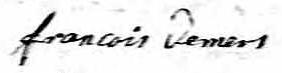 Signature de François Demers: 16 octobre 1832 Signature de François Demers: 16 octobre 1832