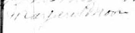 Signature de Margaret Moore: 8 mai 1871 Signature de Margaret Moore: 8 mai 1871