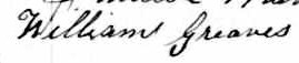 Signature de William Greaves: 27 mars 1866
