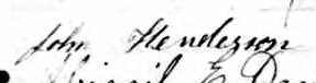 Signature de John Henderson: 11 mars 1873 Signature de John Henderson: 11 mars 1873