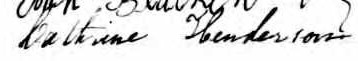 Signature de Catherine Henderson: 12 mai 1873