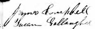 Signature de James Campbell: 4 septembre 1873