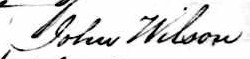 Signature de John Wilson: 23 octobre 1842