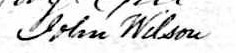 Signature de John Wilson: 24 septembre 1843