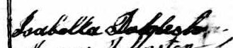 Signature d'Isabella Dalglesh: 14 juin 1846 Signature d'Isabella Dalglesh: 14 juin 1846