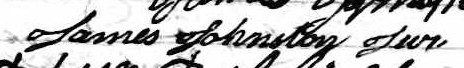Signature de James Johnston junior: 15 mars 1840 Signature de James Johnston junior: 15 mars 1840