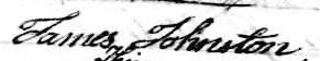 Signature de James Johnston: 15 février 1841 Signature de James Johnston: 15 février 1841
