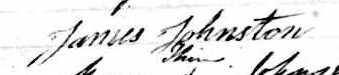 Signature de James Johnston: 4 juin 1843 Signature de James Johnston: 4 juin 1843