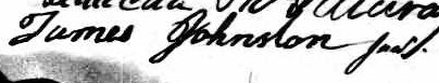Signature de James Johnston Junr: 28 juillet 1844 Signature de James Johnston Junr: 28 juillet 1844