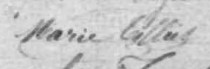 Signature de Marie Tilliet: 5 janvier 1886
