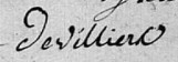 Signature de Devilliere: 6 février 1826