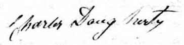 Signature de Charles Dougherty: 17 mai 1846